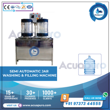 Semi Automatic Jar Washing Machine and Jar Filling Machine Manufacturer in Ahmedabad