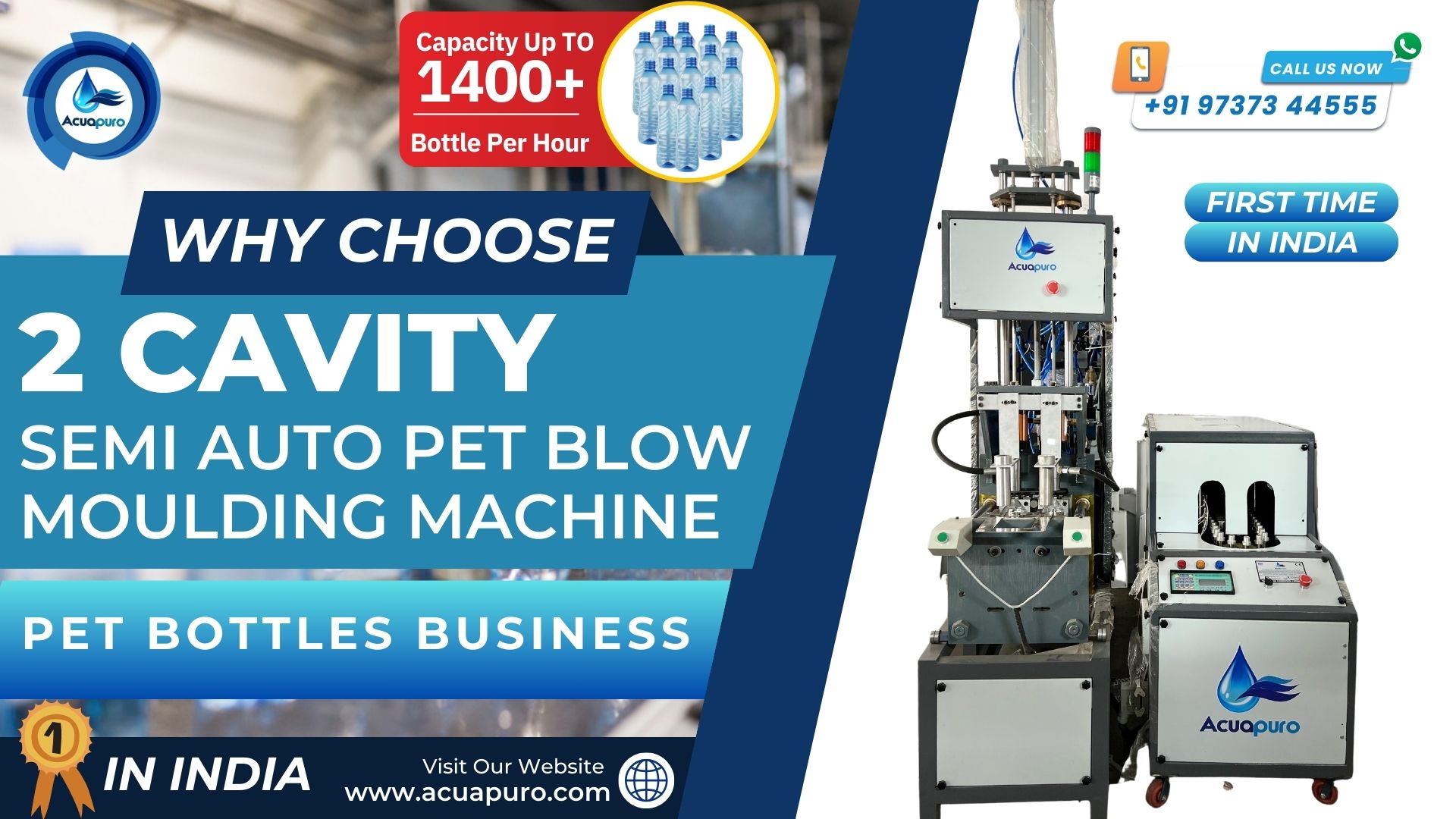 Why Choose Acuapuro's 2 Cavity PET Blow Moulding Machine