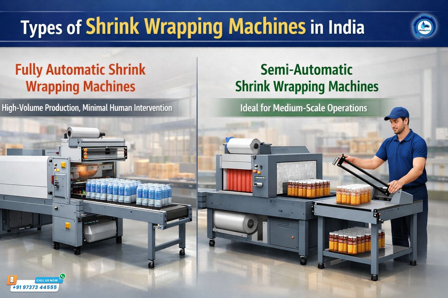 Types of Shrink Wrapping Machines in India